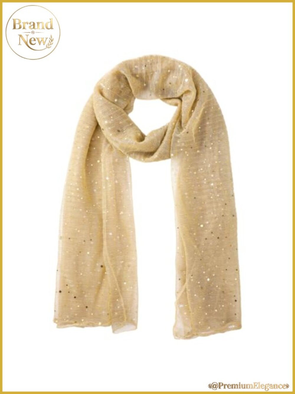 Sequin Mesh Scarf Silk Sheer Long Beach Wrap